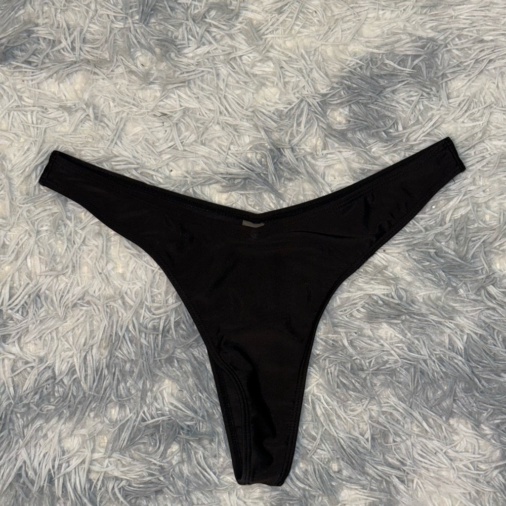 Black Thong Bikini Bottoms